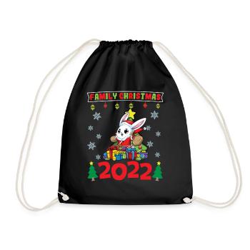 Noël en famille 2022 Drôle d’amoureux de Noël assorti - Sac de sport léger - noir - Devant