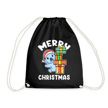 Joyeux Noël Koala avec cadeaux - Sac de sport léger - noir - Devant