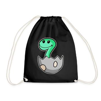 Motif Dino d’œuf de dinosaure - Sac de sport léger - noir - Devant