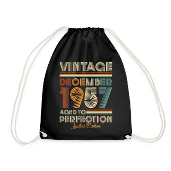 Millésime vieilli à la perfection décembre 1957 - Sac de sport léger - noir - Devant