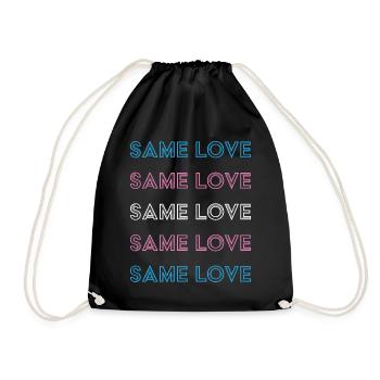 Transgender Transsexual Same Love Transsexuals - Drawstring Bag - black - Front