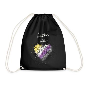 L’amour dans le cœur Asexuel Asexualité ACE Asexuels - Sac de sport léger - noir - Devant