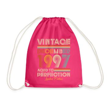 Vintage Aged To Perfection December 1997 - Turnbeutel - Fuchsia - Vorne