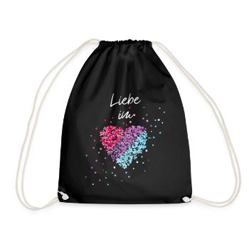 L’amour dans le cœur Bisexualité Bisexualité Gay Homo - Sac de sport léger - noir - Devant