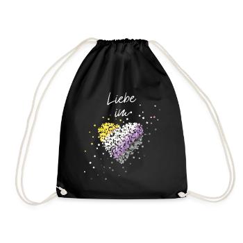 L’amour dans le cœur Asexuel Asexualité ACE Asexuels - Sac de sport léger - noir - Devant
