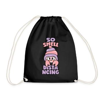 Bernard-l’ermite - Distanciation sociale - Sac de sport léger - noir - Devant