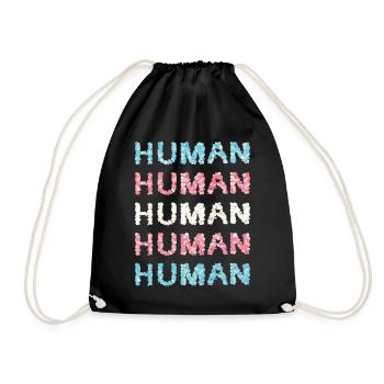 Transgender Transsexual Trans Transsexual Flag - Drawstring Bag - black - Front