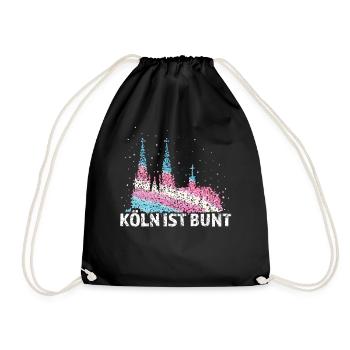 Kölner Dom Köln Kölle Transgender Transsexuell - Turnbeutel - Schwarz - Vorne