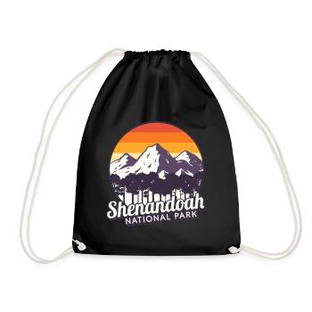 Shenandoah National Park Souvenir Virginia Mountain Wall - Drawstring Bag - black - Front