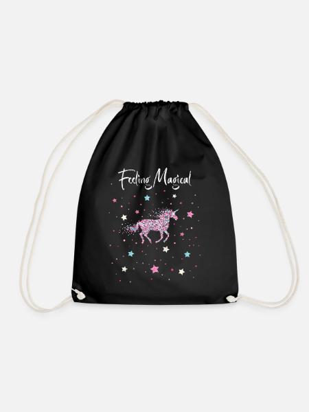 Einhorn Unicorn Transgender Transsexuell Trans - Turnbeutel - Schwarz