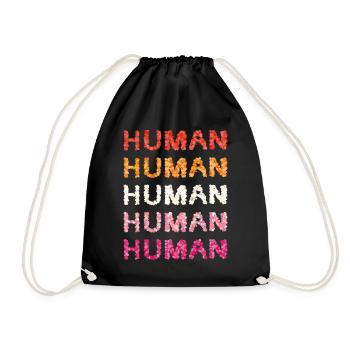lesbian lesbian lesbians gay same-sex - Drawstring Bag - black - Front
