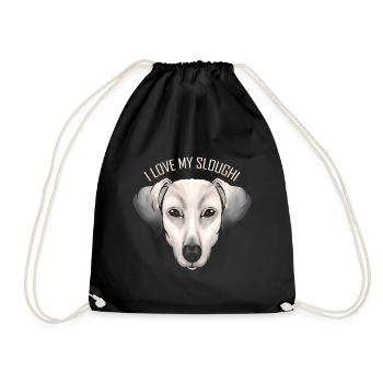Dog Lover - I Love My Sloughi - Turnbeutel - Schwarz - Vorne