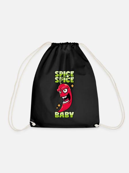 Chili: Spice Spice Baby - Turnbeutel - Schwarz
