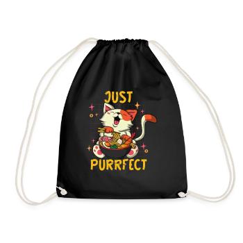 Just Perfect Cat Cats Baby Cat Mom - Drawstring Bag - black - Front