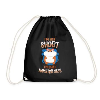 I M Not Short I M Just Hasmter Size - Drawstring Bag - black - Front