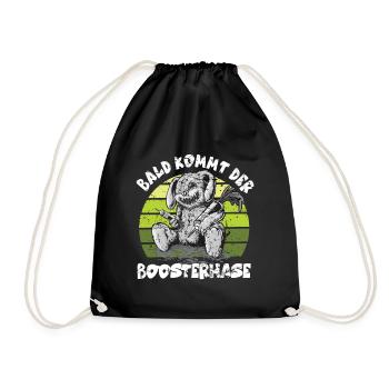 Soon the Bosster is coming - Drawstring Bag - black - Front