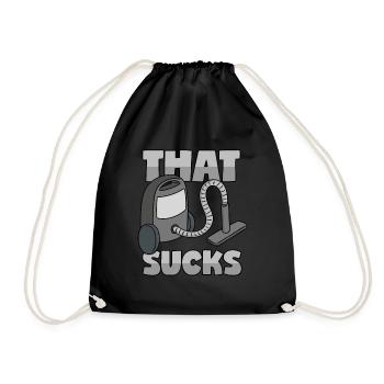 Vacuum cleaner: "That Sucks" - Drawstring Bag - black - Front