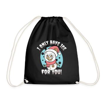 Halloween Scary Christmas Horror Fan Scary Snowman - Drawstring Bag - black - Front