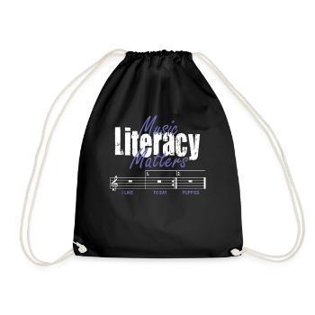 La littératie musicale, ça compte - Sac de sport léger - noir - Devant