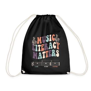 La littératie musicale, ça compte - Sac de sport léger - noir - Devant