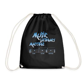 La littératie musicale, ça compte - Sac de sport léger - noir - Devant