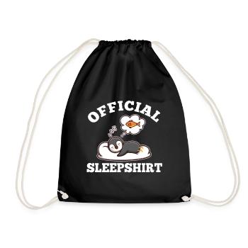 Official sleepshirt penguin - Turnbeutel - Schwarz - Vorne