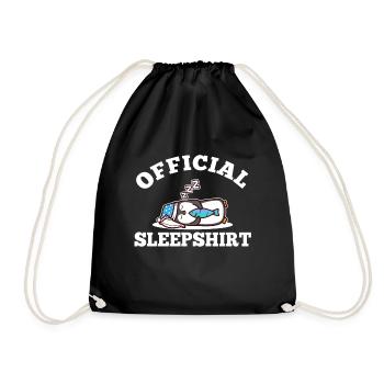 Official sleepshirt penguin - Drawstring Bag - black - Front