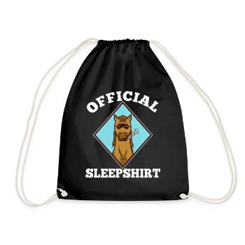 Chemise de nuit officielle Cheval - Sac de sport léger - noir - Devant