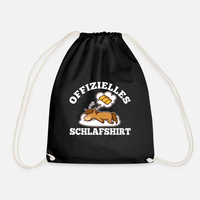 Offizielles schlafshirt Pferd - Turnbeutel - Schwarz