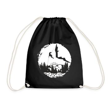 C’est l’heure de grimper - Amoureux de l’escalade - Sac de sport léger - noir - Devant