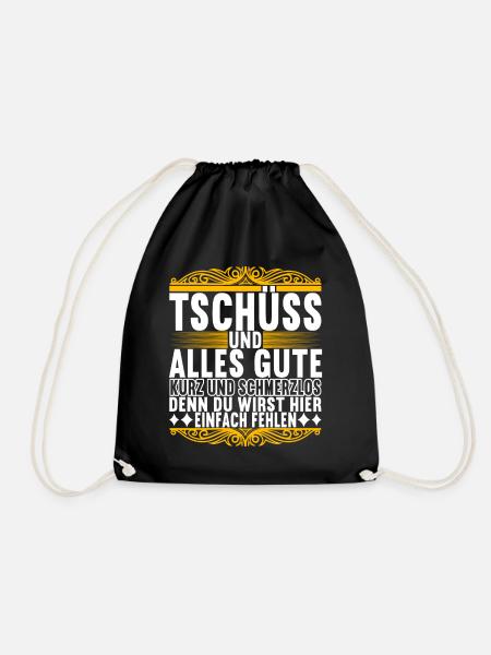 Abschiedsgeschenk Kollege Jobwechsel - Turnbeutel - Schwarz