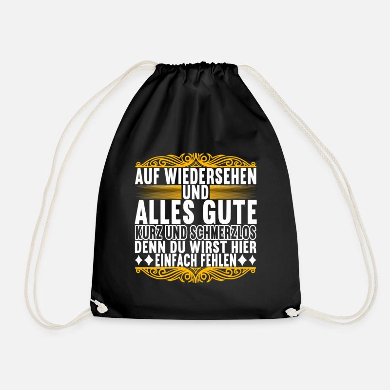 Abschiedsgeschenk Kollege Jobwechsel - Turnbeutel - Schwarz