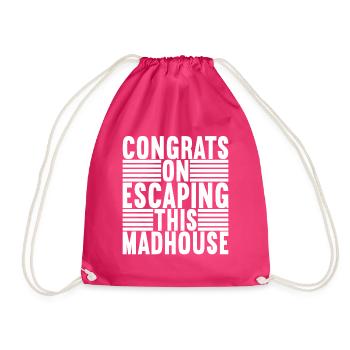 Farewell gift from colleague Jobwechsel - Drawstring Bag - fuchsia - Front