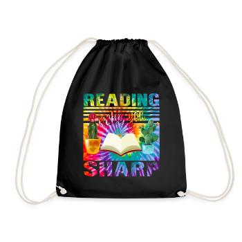 Vintage Reading Shirt Lesen macht dich scharf - Turnbeutel - Schwarz - Vorne
