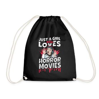 Just a Girl who loves Horror Movies - Turnbeutel - Schwarz - Vorne