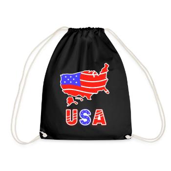 États-Unis Américains Amérique États-Unis Patriotique - Sac de sport léger - noir - Devant