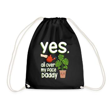 Oui partout sur mon visage Daddy Monstera Plantes - Sac de sport léger - noir - Devant