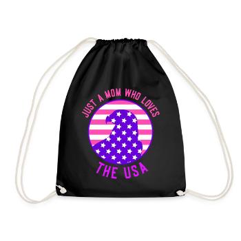 Seulement une mère qui aime les États-Unis États-Unis Amérique - Sac de sport léger - noir - Devant