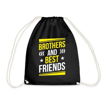 Brüder Und Beste Freunde Bruder Freund Team - Turnbeutel - Schwarz - Vorne