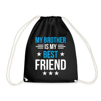 Mon frère est mon meilleur ami les frères de l’équipe - Sac de sport léger - noir - Devant