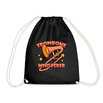 Trombone Whisperer - Drawstring Bag - black - Front