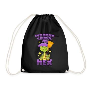 Tyrannosaurus Hex - Drawstring Bag - black - Front
