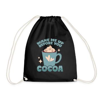 Cocoa: Wake Me Up Before You Cocoa - Drawstring Bag - black - Front