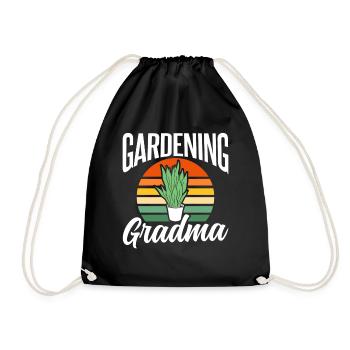 Gartenarbeit Oma Garten Großmutter Gärtnerin - Turnbeutel - Schwarz - Vorne