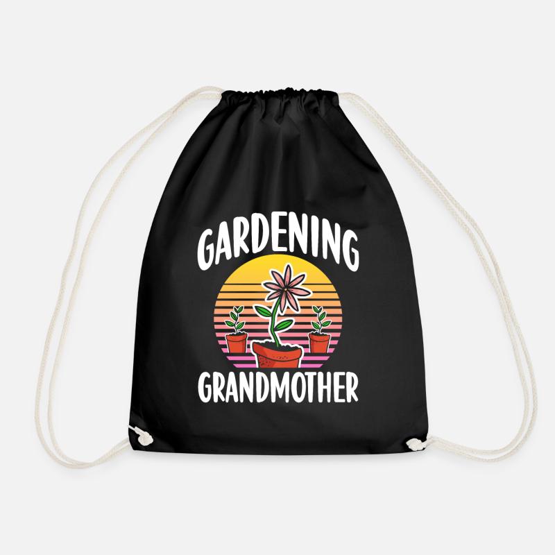 Gartenarbeit Großmutter Oma Gärtnerin Garten - Turnbeutel - Schwarz