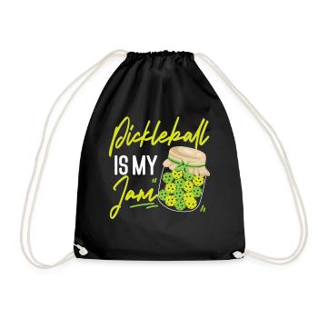 Pickleball Pickleball Is My Jam - Drawstring Bag - black - Front