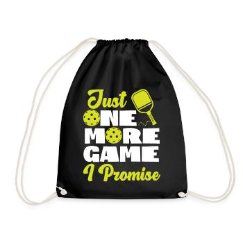 Pickleball Just One More Game I - Turnbeutel - Schwarz - Vorne