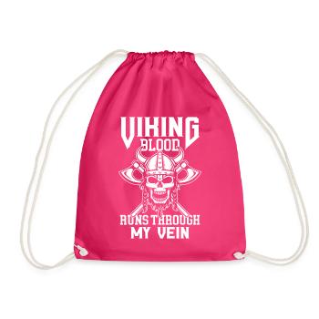 Wikinger Blut Krieger Axt Walhalla Warriors Mythol - Turnbeutel - Fuchsia - Vorne