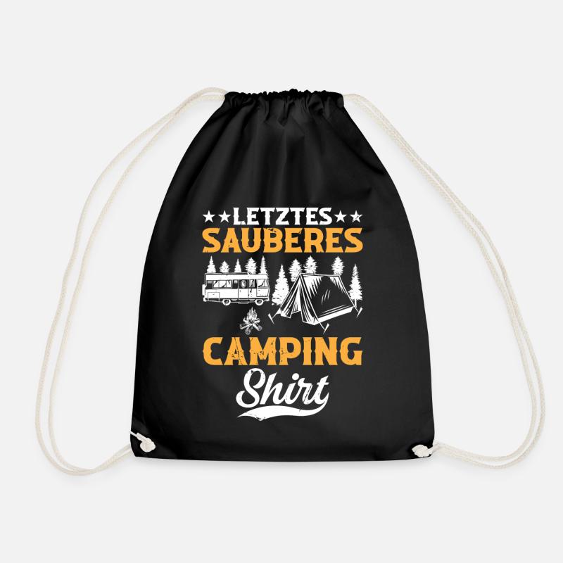 Campingmobil Camper - Letztes Sauberes Camping Shi - Turnbeutel - Schwarz