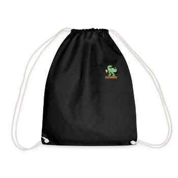 Bier Dino Bierkrug Bier Saurus Bier Dinosaurier - - Turnbeutel - Schwarz - Vorne